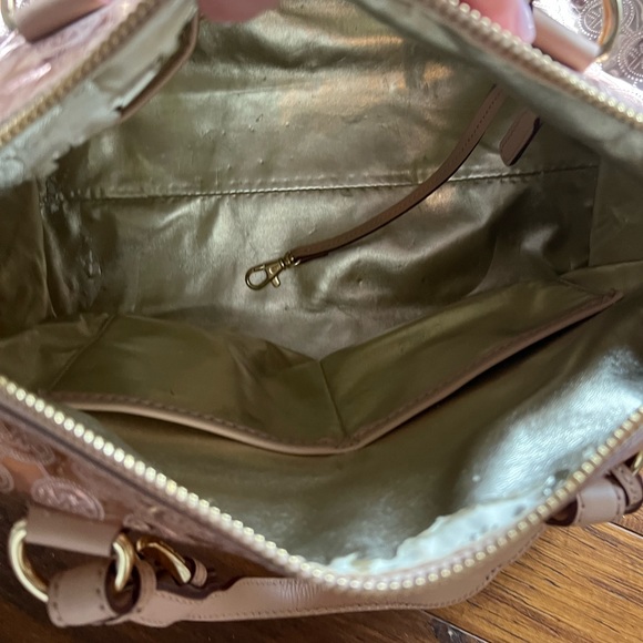 Michael Kors Grayson Monogram medium satchel rose gold with matching wallet - Picture 2 of 7